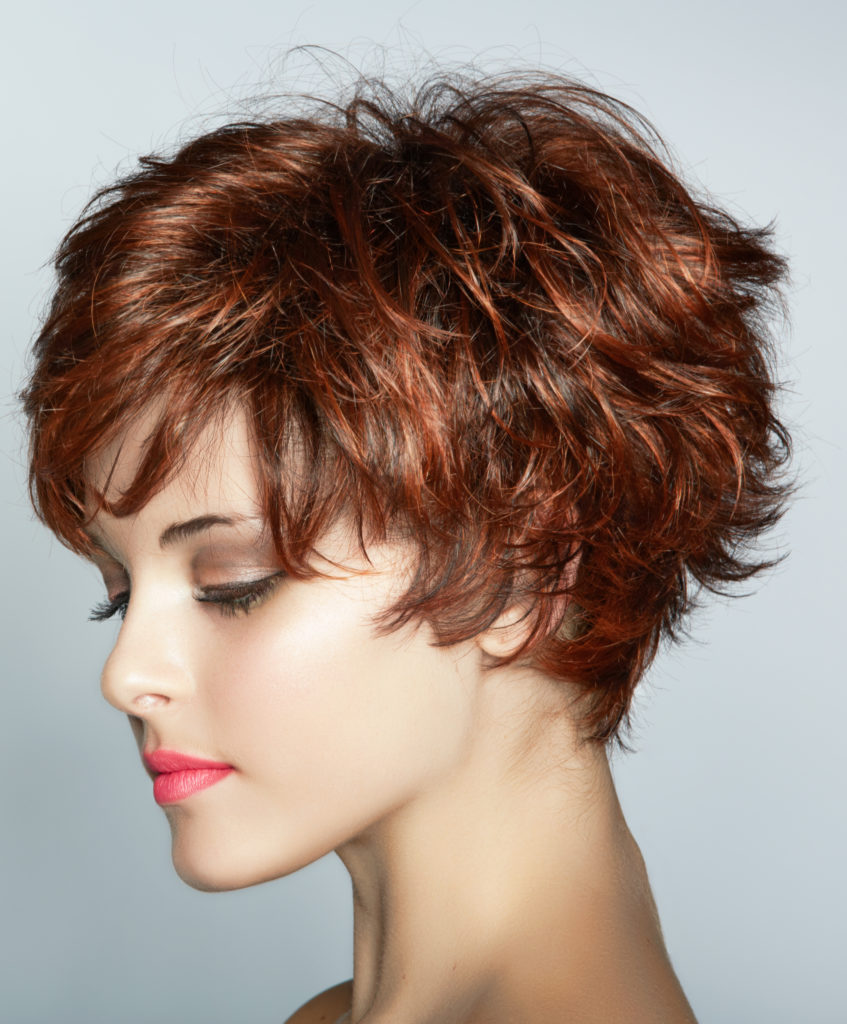 This is a sassy looking short choppy shag with nice soft bangs and side  sweeping layers | Lance Lanza